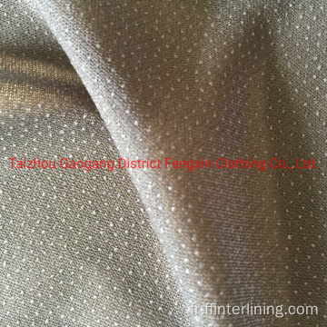 100% polyester circulaire tricoté en revêtement tissé entrelacinage